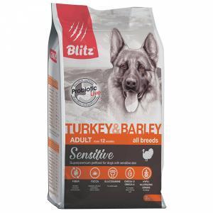 Blitz Adult Turkey & Barley сухой корм для собак