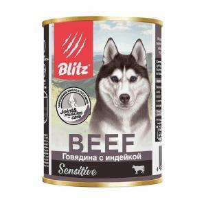 Blitz консервы для собак Говядина/Индейка