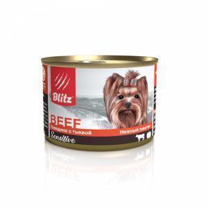 Blitz Sensitive Small Breed Beef&Pumpkin Влажный корм для собак мелких пород Говядина/Тыква