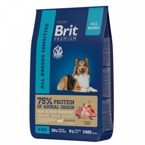 Brit Premium Dog Sensitive Сухой корм для собак с чувствительным пищеварением Ягненок/Индейка