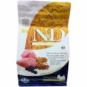 Farmina N&D Ancestral Grain Adult Mini низкозерновой с ягненком и черникой сухой корм для собак мелких пород
