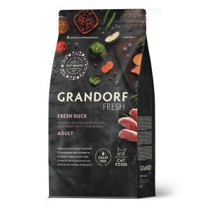 Grandorf Fresh Cat Adult Duck&Sweet Potato сухой корм с живыми пробиотиками для взрослых кошек с уткой и бататом