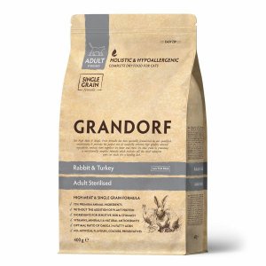 Grandorf Sterilised Adult Rabbit&Turkey Сухой корм для стерилизованных кошек Кролик и Индейка