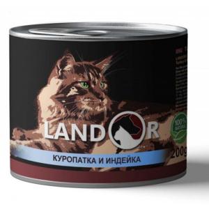 Landor Game And Turkey консервы для кошек с куропаткой и индейкой