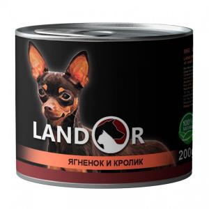 Landor Small Breed Lamb & Rabbit консервы для собак мини пород ягненок и кролик