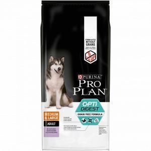 Purina Pro Plan Grain Free для собак средних пород с чувствительным пищеварением с индейкой