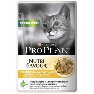Purina Pro Plan NutriSavour Sterilised feline with Chicken in gravy влажный корм для стирилизованных кошек с курицей