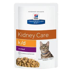 Влажный корм Hills Prescription Diet k/d Feline with Beef Pouch диета для кошек