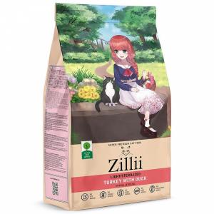 ZILLII Light/Sterilized Cat сухой корм для взрослых стерилизованных кошек с индейкой и уткой