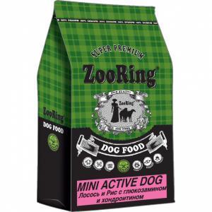 ZooRing Mini Active Dog Сухой корм для собак, Лосось / Рис с хондропротектерами